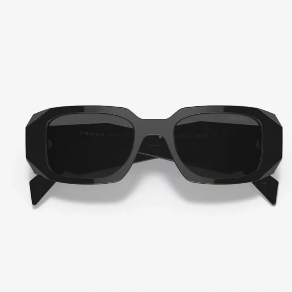 Prada PR 17WS Black Rectangle Sunglasses - Picture 5 of 12